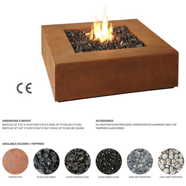 Simple Corten Steel Outdoor Fire Pit Rusty Round Design Garden Decoration Fire Pit