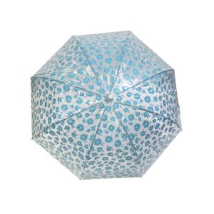 China 23 Inches Transparent Rain Umbrella With Customized Package And Fiberglass Shaft on sale