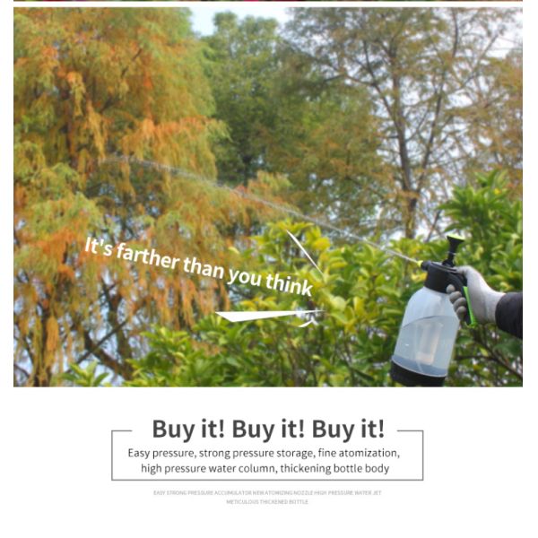 2L Hand Pump Pressure Sprayer Kettle Garden Watering Pot For Home