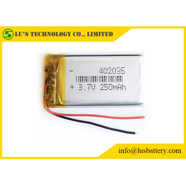 PL402035 Lipo Battery 250mah Rechargeable Lithium Ion Polymer Battery Pack 3.7 V rechargeable battery 250mah LP402035