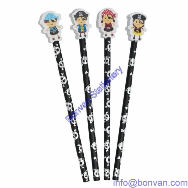 pencil with eraser, HB pencil eraser, printed pencil eraser,rubber eraser for