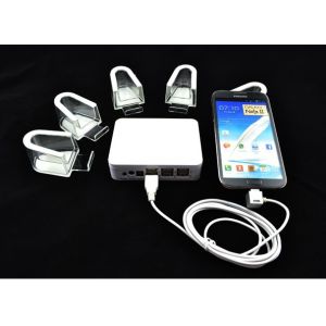 COMER 6 USB port Cellphone Security Mounting Acrylic Cradles with Alarm and