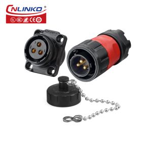 CNLINKO 3 Pin Waterproof Connection Cable Plug Electrical Swivel Xlr Connector 3