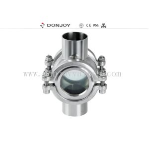 Tube Sight Glass With Light / 4 Way Sight Glass With Weld End