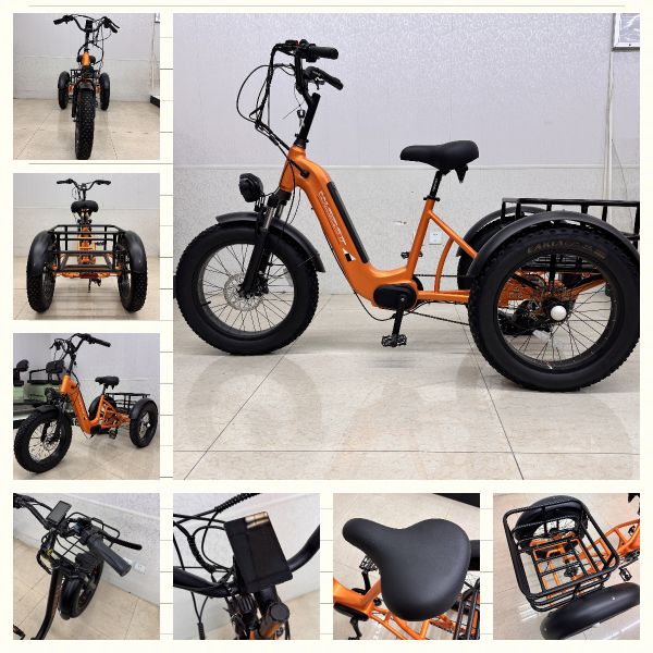 Fat Tire Configuration Cargo Electric E Tricycle Stable Grip For Lightweight Travel