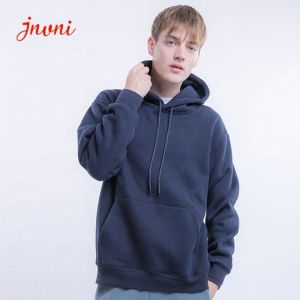 China Thick Mens Activewear Tops Pullover 100% Pima Cotton Hoodie With Drawstrings Hood on sale