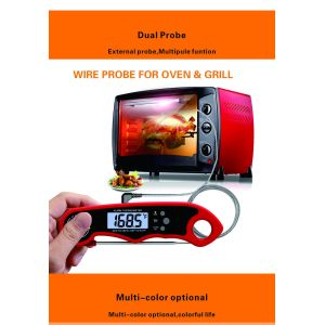 Dual Probe Food Cooking Meat Thermometer With Alarm For Oven