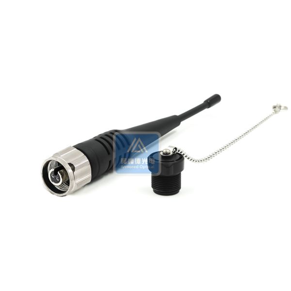 2 Core Armored Tactical Patch Cord ODC Military Fiber Cable Jumper Black TPU 5