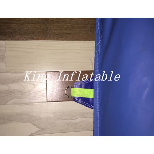 Outdoor 50m Long Inflatable Slide The City With Blue Single Lane