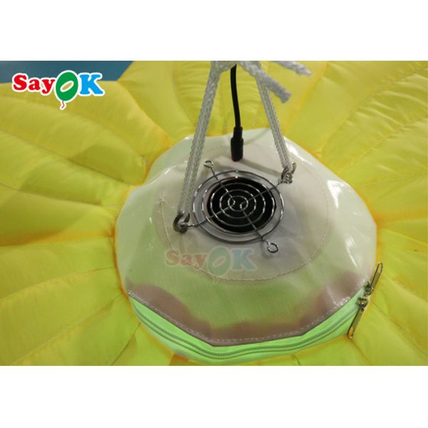 Yellow 1.0m Inflatable Lighting Decoration Hanging Rose Flowers With LED