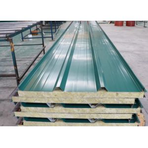 75mm Building Materials Fireproof Rock Wool Sandwich Panel