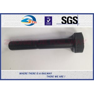Square Railway Bolt with plain oiled or black oxide color sized 20x130mm
