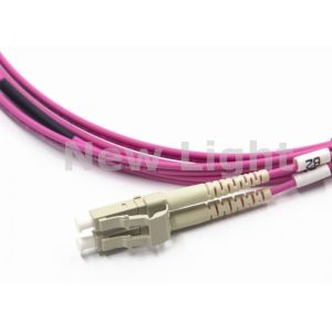 LC UPC To SC UPC Optical Fiber Patch Cord Duplex 2.0mm PVC OM4 Multimode 50 /