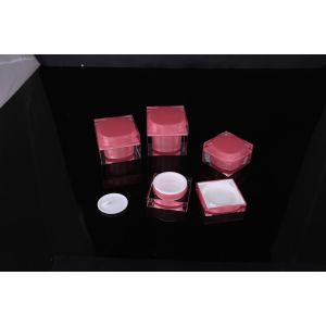 hand lip crystal pump empty square white Screen Printing Airless 30ml Cosmetic