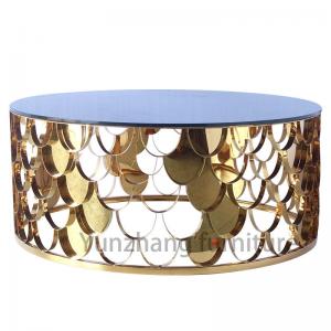 China Tempered Mirror Glass Unique Center Table , Living Room Furniture Coffee Table on sale
