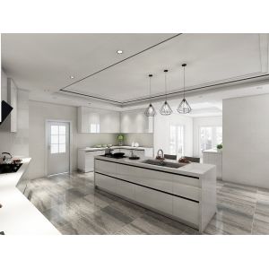 Commercial MDF Modular Modern Kitchen Cabinet Modular Lacquer Finish