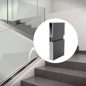 Balustrade Channel Railing Glass Aluminum Channel for Tempered Laminated Balcony