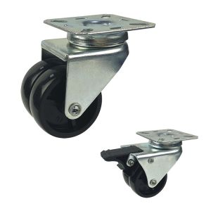 2 Inch Black Plastic Lockable Swivel Casters Solid type