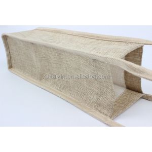 2021 Low price 1 bottle jute wine carrier bag high quality customized canvas