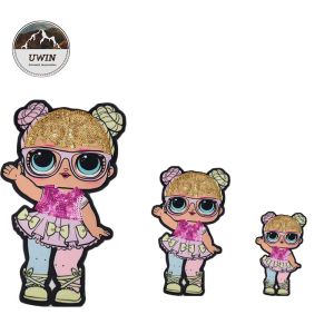 Lovely LOL Woven Patches No Minimum Sequin Material For Clothing Accessories
