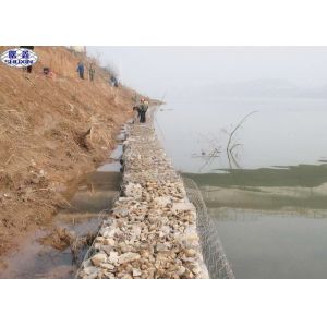60*80 Gabion Wall Cages / Wire Cage Stone Retaining Walls Hexagonal Style