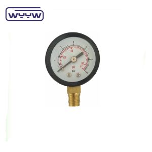 Plastic Case Dual Scale Vacuum Pressure Gauge Back Mounting 1 1/2" 40MM -1bar