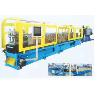 PPGI Chrome Roll Forming Equipment 5.5KW Roof Panel Machine Rack Display Shelf