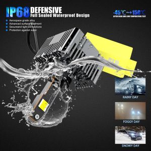 Y22 Chip Car LED Headlight Bulbs 6500k Color Temperature 70w Power