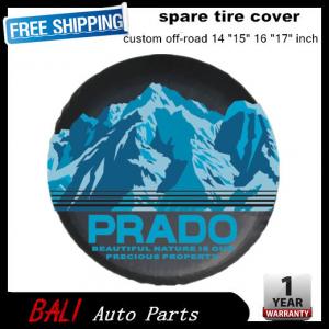 Cheap Free shipping Toyota spare tire cover custom off-road 14 15 16 17 PVC spare wheel cover for prado 4000 2700 3400 for sale