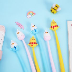 China Cute Cartoon Gel Ink Pens Cartoon Animal Writing Pens 0.5 Mm Assorted Styles Pens Stationery For Office Present on sale