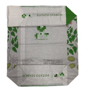 Custom Valve Type Multiwall Paper Sack Industrial Packaging Starch With