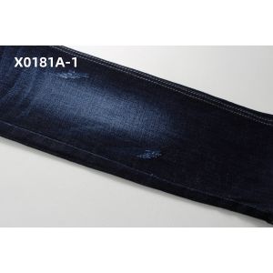 Wholesale 11 Oz Blue Crosshatch Slub Stretch Denim Fabric For Jeans