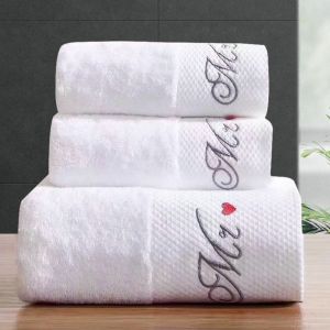 Cheap 600gsm 100 % Cotton Hotel Towel Set Home Bath Towel Set Customizable Easy Cleaning for sale