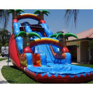 PVC Tarpaulin Water Pool Combo Commercial Inflatable Slide For Kids
