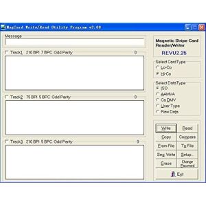 MSR605 Magnetic Stripe Card Reader Writer for Windows USB 3 Tracks and Software