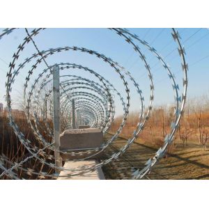 Iron Galvanized Razor Barbed Wire 10M For Warehouses