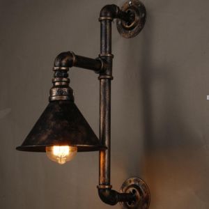 China Water Pipe Wall Light Edison Bulb Fixtures E27 Bulb Wall Lamp Ce Rohs Certification on sale