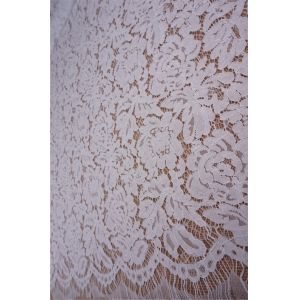 150 CM X 150CM Multi Color Big Flower Eyelash Lace Fabric with kniting cord