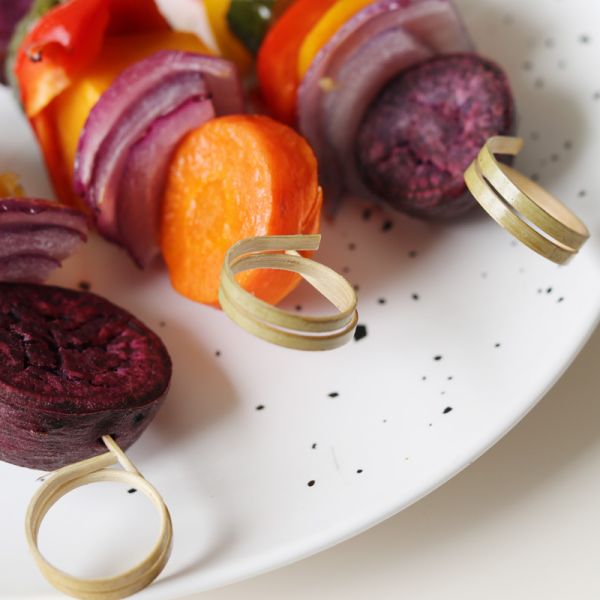 FSC Outdoor Biodegradable Disposable Tableware , Disposable Bamboo Paddle Skewers