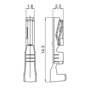 F - Crimp Type Auto Wire Terminal Connectors / Electrical Terminals