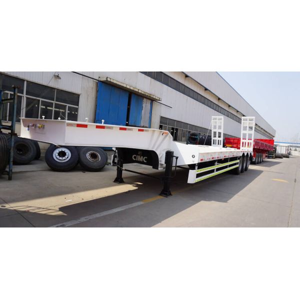 Flat Stepped Frame CIMC 40Ft Gooseneck Lowboy Trailer