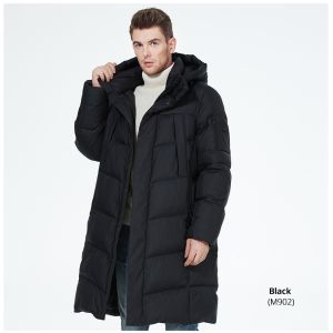 Cheap 32.8cm - 36.8cm Cuff Long Men Winter Jacket Long Down Coat With Zipper And Button Closure for sale