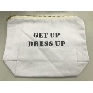 Zipper Closure 10x15cm 8oz Canvas Pouch Bag For Make Up Brush