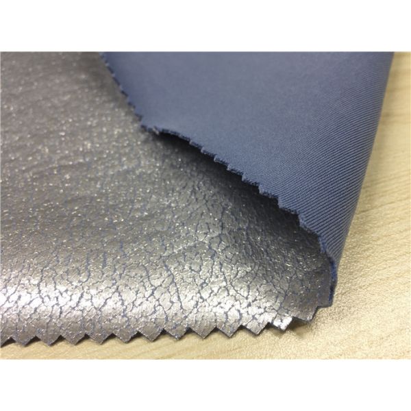 Quality 300g / ㎡ Scuba Suede Fabric Lamination With Silver Color Lichi Design 0.65mm wholesale