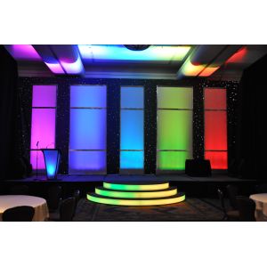 Black / Silver Cuttable Aluminum Stage Platform Horizontal Removable LED Stage