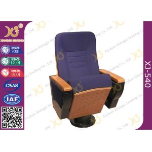 Writing Tablet In Armrest Lecture Hall Seating Chairs With AC Outlet On Single