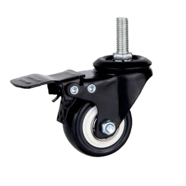 Furniture Casters Wheels 2 Inch /4 Inch Caster Wheel with Brake Hole Distance 12
