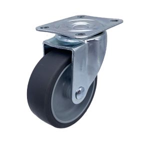 China Grey TPR Tread Light Duty Swivel Plate Caster Wheel With PP Core 3 Inch on sale