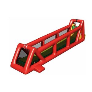 High 80ft Green Inflatable Sports Games Long Giant Inflatable Zip Line For