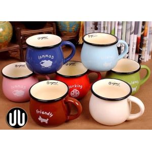 Cheap Mouth Line 150ml 6x7cm Custom Ceramic Travel Mug for sale